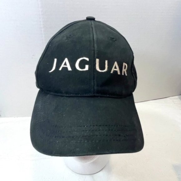 JAGUAR Black Baseball Adjustable Cap Hat Cotton One Size Used - Picture 1 of 11